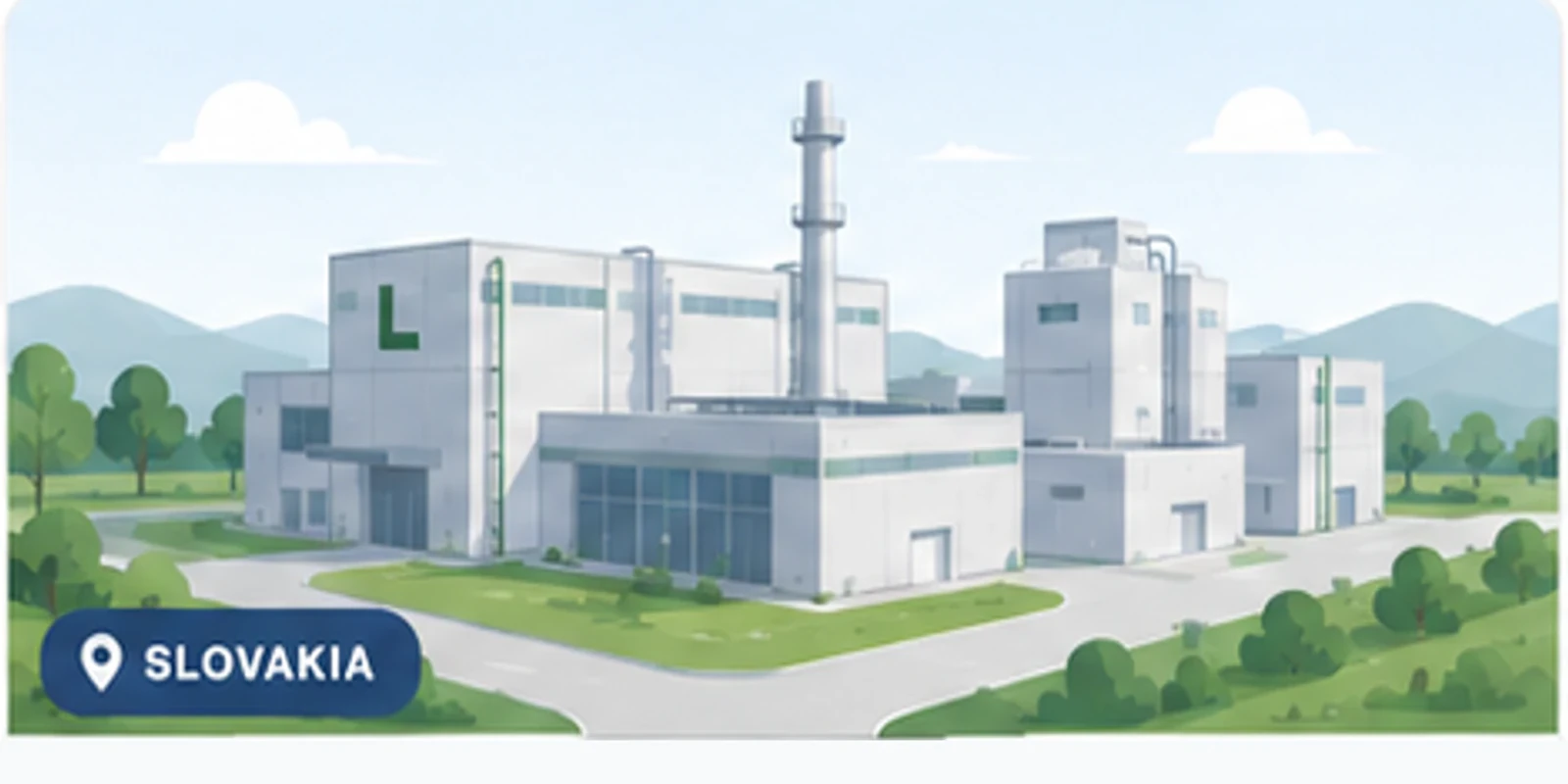 Industrial illustration of Hydromet Slovakia Plant
