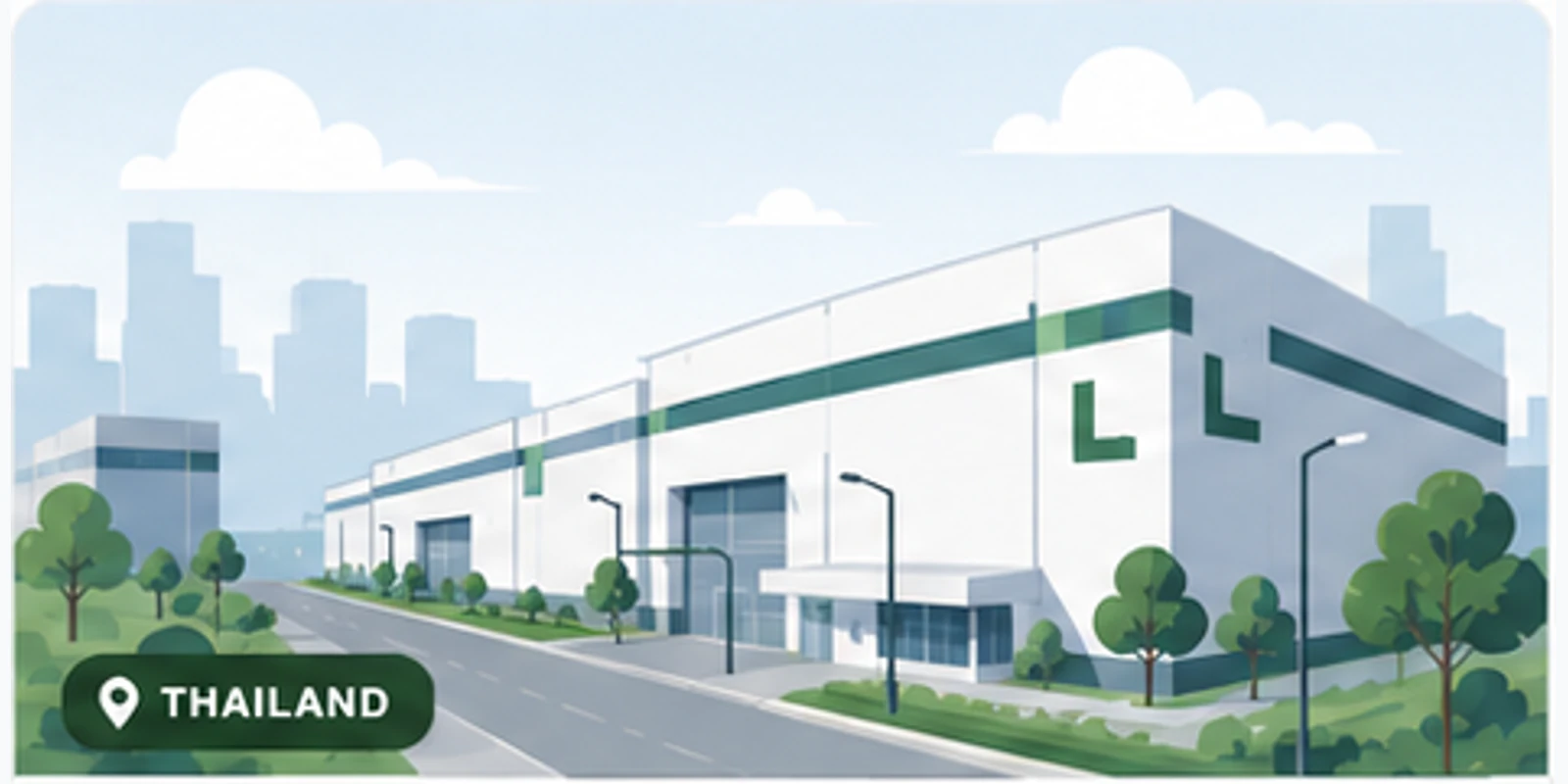 Industrial illustration of Thailand Production Base
